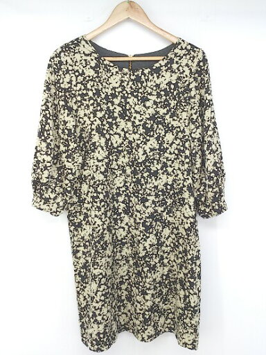 ◇ URBAN RESEARCH ROSSO リバーシブル 総柄 長袖 膝丈 ワンピース サイズF アイボリー ブラック グレー レディース E 【中古】 ◇ URBAN RESEARCH ROSSO リバーシブル 総柄 長袖 膝丈 ワンピース サイズF アイボリー ブラック グレー レディース E 【中古】