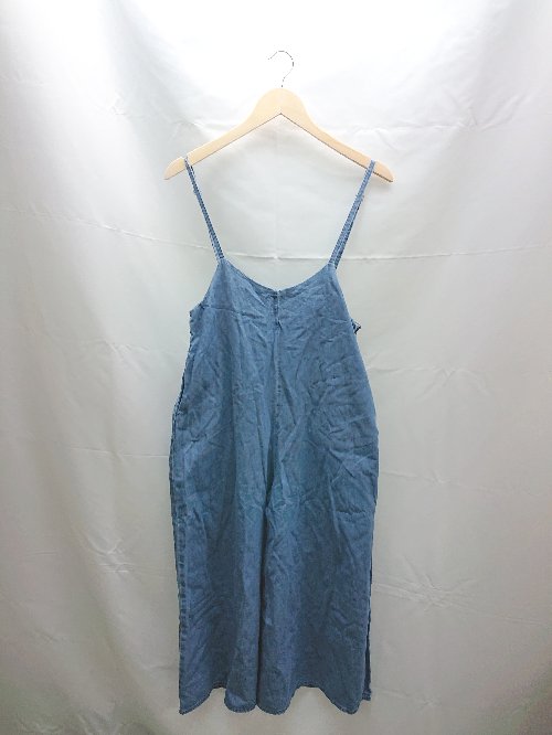 ◇ natural couture ナチュラルクチュール デニム素材 肩紐 オーバーオール サイズM ブルー レディース E 【中古】