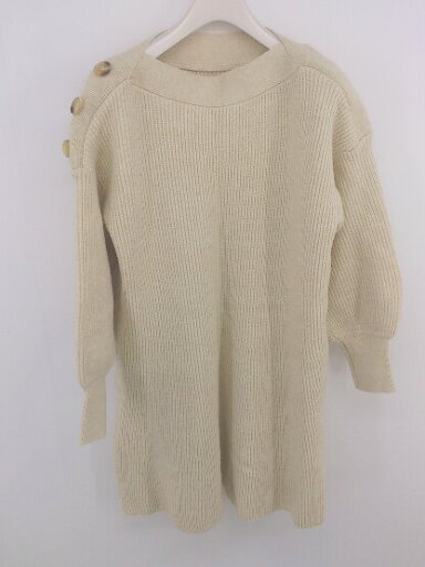 ◇ vis-`a-vis ビサビ ニット 長袖 ミニ チュニック ワンピース サイズM ベージュ系 レディース E 【中古】 ◇ vis-`a-vis ビサビ ニット 長袖 ミニ チュニック ワンピース サイズM ベージュ系 レディース E 【中古】