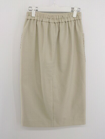 ◇ le.coeur blanc ルクールブラン フロントスリット 膝下丈 タイト スカート サイズ36 ベージュ系 レディース E 【中古】
