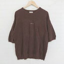 ◇ Alpinus アルピナス 半袖 ニット セーター カットソー サイズM ブラウン系 メンズ E 【中古】