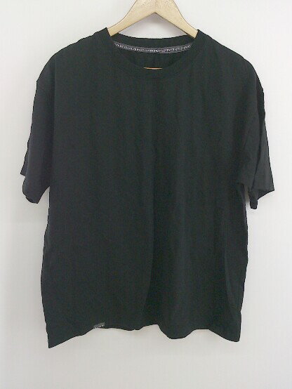 ◇ AIVER アイバー バックプリント 半袖 ビッグ Tシャツ カットソー サイズ S ブラック レディース メンズ E 【中古】