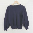 ◇ SAISON DE PAPILLON セゾンドパピヨン ニット カットソー サイズ L ネイビー レディース E 【中古】