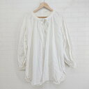 ◇ HOLIDAY ホリデイ リボン 長袖 ミニ ワンピース チュニック サイズF アイボリー レディース E 【中古】