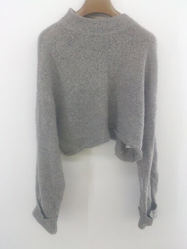 ◇ who s who Chico フーズフーチコ ショート丈 ハイネック 長袖 ニット セーター サイズF グレー レディース E 【中古】 ◇ who s who Chico フーズフーチコ ショート丈 ハイネック 長袖 ニット セーター サイズF グレー レディース E 【中古】