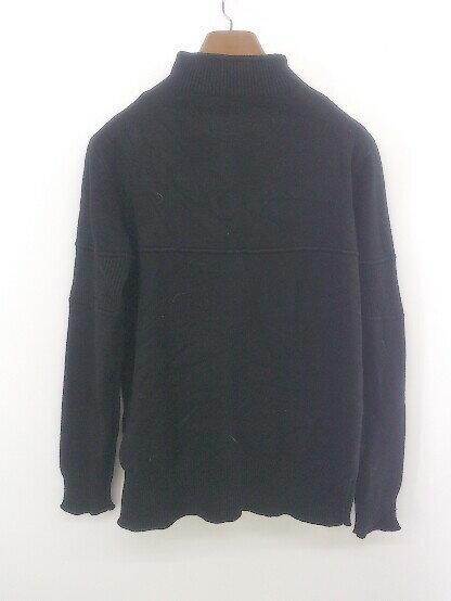 ◇ JUNOAH ジュノア ボトルネック 長袖 ニット カットソー ブラック レディース E 【中古】