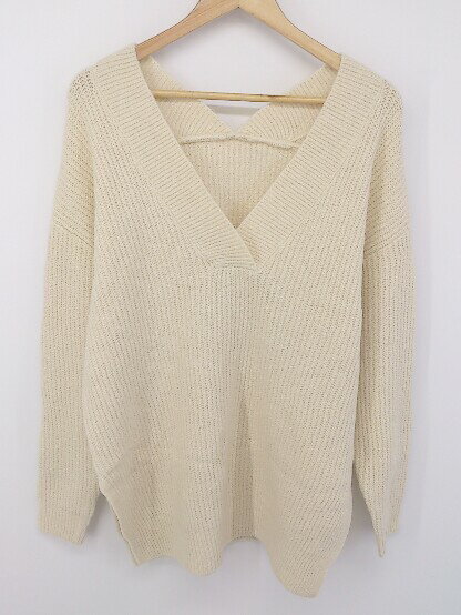 ◇ Alma Design アルマデザイン 長袖 ニット セーター サイズM ベージュ レディース E 【中古】