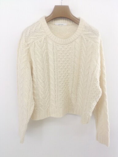 ◇ BACK NUMBER バックナンバー ケーブルニット 長袖 セーター サイズ バスト79~87 アイボリー レディース E 【中古】 ◇ BACK NUMBER バックナンバー ケーブルニット 長袖 セーター サイズ バスト79~87 アイボリー レディース E 【中古】