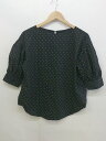 ◇ apart by lowrys ドット 水玉 七分袖 ブラウス カットソー サイズF ブラック ホワイト レディース メンズ P 【中古】