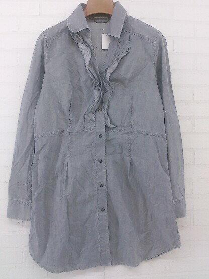 ◇ CEST CHICA BLEU Vネック 長袖 シャツ ブラウス グレー レディース P 【中古】