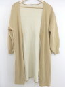 ◇ natural couture ナチュラルクチュール ロング丈 長袖 ニット カーディガン サイズF ライトベージュ レディース P 【中古】(4)