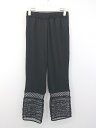 ◇ Lots of Love ロッツオブラブ ウエストゴム 裾メッシュ レース フレアパンツ サイズF ブラック レディース P 【中古】