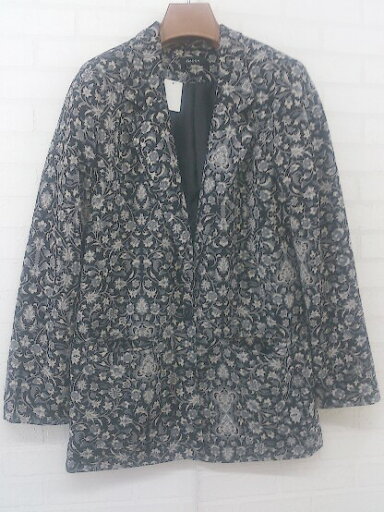 ◇ EMODA エモダ 花柄 長袖 ジャケット サイズS ブラック グレー系 レディース P 【中古】 ◇ EMODA エモダ 花柄 長袖 ジャケット サイズS ブラック グレー系 レディース P 【中古】
