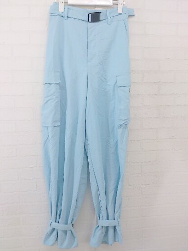 ◇ ◎ JEANASIS ジーナシス サスティナブル カラー ナイロン ボリューム パンツ サイズF ライトブルー系 レディース P 【中古】 ◇ ◎ JEANASIS ジーナシス サスティナブル カラー ナイロン ボリューム パンツ サイズF ライトブルー系 レディース P 【中古】