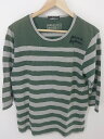 ◇ BEAMS HEART ビームス ハート ボーダー 長袖 Tシャツ カットソー サイズM グリーン グレー メンズ P 【中古】