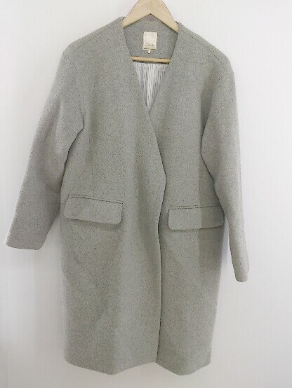 ◇ Te chichi ウール 長袖 コート サイズL グレー レディース P 【中古】