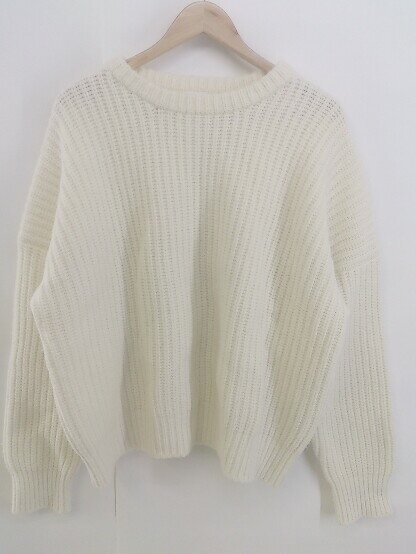 ◇ CITY SHOP シティーショップ ウール 畦ニット 長袖 セーター ホワイト レディース P 【中古】