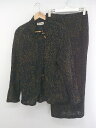 ◇ Jemy garcon イタリア製 総柄 ロング スカート 上下 セットアップ サイズF ブラック キャメル レディース P 【中古】