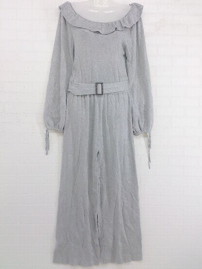 ◇ ◎ one after another NICE CLAUP ニット 長袖 オールインワン サイズSS グレー系 レディース P 【中古】