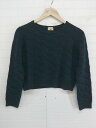 ◇ Ray BEAMS レイ ビームス ジャガード ショート丈 長袖 ニット セーター ネイビー ブラック レディース P 【中古】(4)