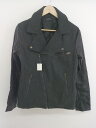 ◇ Beno ビーノ 切替 フェイクレザー 長袖 ダブルライダースジャケット サイズM ブラック ダークグレー メンズ P 【中古】