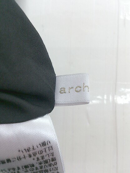 ◇ archives アルシーヴ 総柄 ロング ギャザー スカート ブラック ホワイト レディース P 【中古】