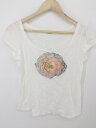 ◇ MATRIOCHKA フラワー 半袖 Tシャツ カットソー ホワイト系 ピンク マルチ レディース P 【中古】(4)