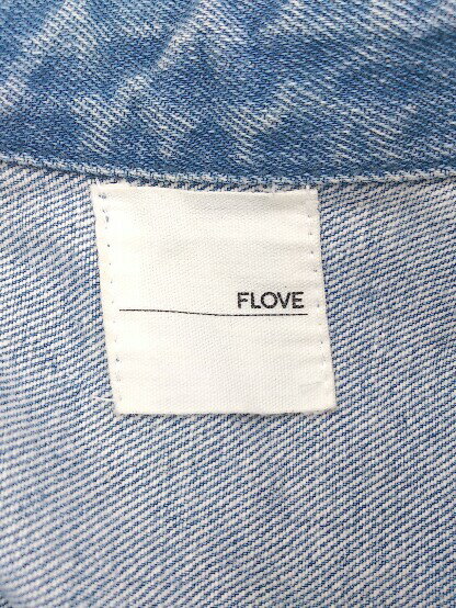 ◇ FLOVE フローヴ デニム フリンジ 長袖 膝丈 チュニックワンピース サイズF インディゴ レディース P 【中古】