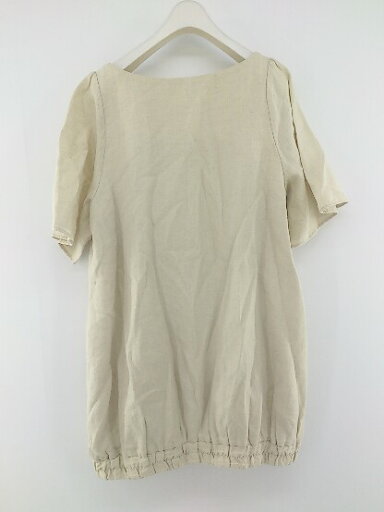 ◇ Atelier de conges payes リネン混 五分袖 チュニック ベージュ系 レディース P 【中古】