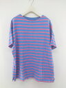 ◇ antiqua tree cafe アンティカ ツリーカフェ ボーダー 半袖 Tシャツ カットソー サイズM ブルー ピンク メンズ P 【中古】