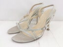 ◇ KATE SPADE NEW YORK ケイトスペード ニューヨーク ストラップ 総柄 ヒール サンダル サイズ 5 W グレー系 レディース P 【中古】