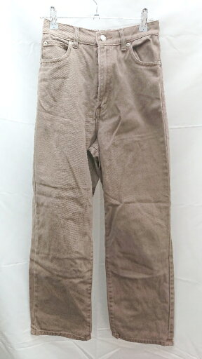 ◇ moment+ モーメントプラス ウエストゴム デニム シンプル ストレートパンツ サイズM ブラウン レディース E 【中古】 ◇ moment+ モーメントプラス ウエストゴム デニム シンプル ストレートパンツ サイズM ブラウン レディース E 【中古】