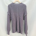 ◇ ViS ビス フロントボタン ニット クルーネック 長袖 カーディガン サイズF パープル レディース E 【中古】