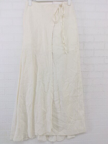 ◇ JANE SMITH ジェーン スミス ロング ラップ 巻き スカート サイズ36 アイボリー レディース P 【中古】