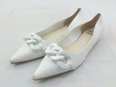 ◇ Odette e Odile UNITED ARROWS ポインテッドトゥ パンプス シューズ サイズ23cm1/2 ホワイト レディース P 【中古】