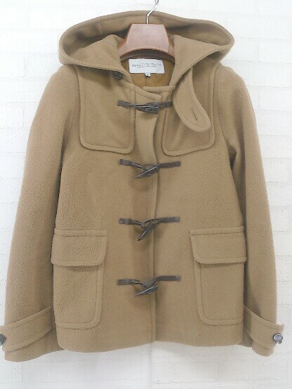 ◇ BEAUTY & YOUTH ビューティアンドユース UNITED ARROWS 長袖 ダッフル コート サイズS キャメル レディース P 【中古】