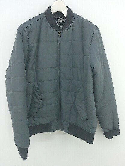 ◇ GIORDANO ジョルダーノ 配色 ジップアップ 長袖 中綿 ジャケット サイズM グレー ブラック系 メンズ P 【中古】