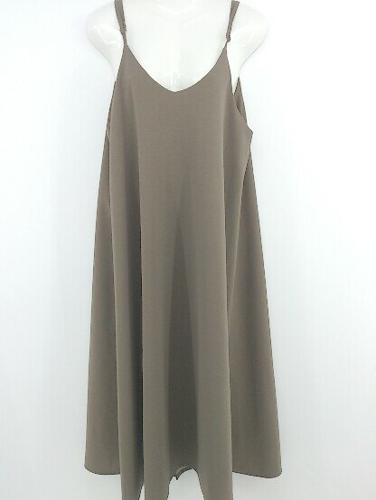 ◇ Re:EDIT リエディ バックスリット ロング キャミソールワンピース サイズM ベージュ系 レディース P ..