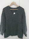 ◇ PAGEBOY ページボーイ ALICIA Vネック ケーブル 長袖 ニット セーター サイズF ダークグレー レディース E 【中古】