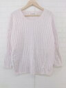 ◇ RAY CASSIN FAVORI レイカズンフェバリ ストライプ シャギーニット 長袖 セーター サイズF ピンク系 レディース P 【中古】