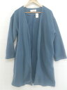 ◇ chocol raffine robe ボタンレス スウェット 長袖 ガウン コート サイズF ブルー系 レディース E 【中古】(4)