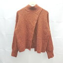 ◇ LOWRYS FAERM モヘヤ風起毛 メランジカラー モックネック 長袖 セーター サイズF オレンジ系 レディース E 【中古】