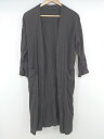 ◇ ◎ URBAN RESEARCH サイドスリット 長袖 ガウンカーディガン サイズF チャコールグレー系 レディース メンズ P 【中古】