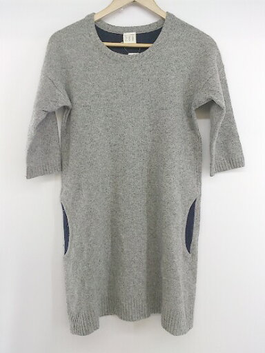 ◇ 12closet トゥエルブクローゼット ウール混 長袖 ミニ ワンピース サイズF グレー レディース P 【中古】 ◇ 12closet トゥエルブクローゼット ウール混 長袖 ミニ ワンピース サイズF グレー レディース P 【中古】