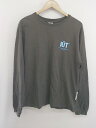 ◇ ISTKUNST イストクンスト ロゴ プリント 長袖 Tシャツ カットソー サイズM ブラウン系 レディース メンズ E 【中古】