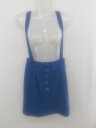 ◇ ◎ CECIL McBEE セシルマクビー サスペンダー付 ミニ 台形 スカート サイズM ネイビー レディース P 【中古】