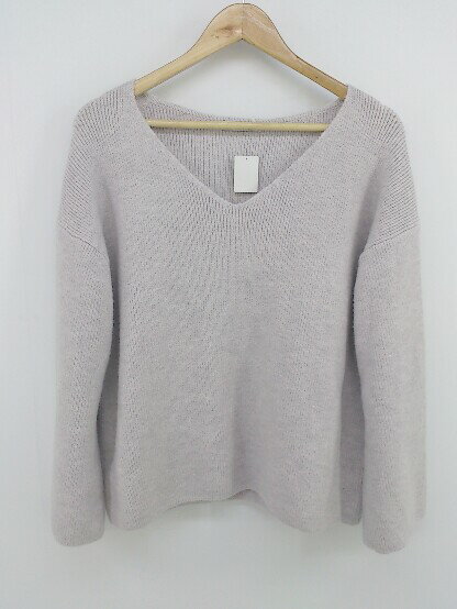 ◇ JEANASIS ジーナシス Vネック 長袖 ニット セーター サイズF ラベンダー系 レディース P 【中古】(4)