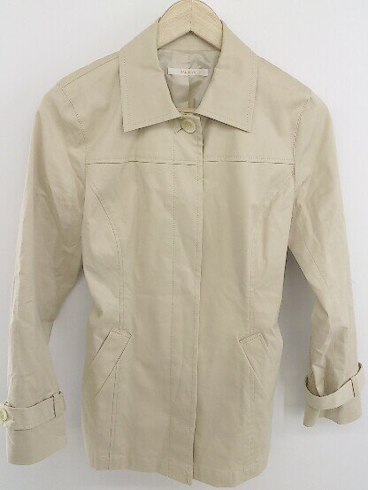 ◇ ◎ PAUGHTY ポーティ ウエストベルト付き 長袖 コート サイズ40 ベージュ系 レディース P 【中古】
