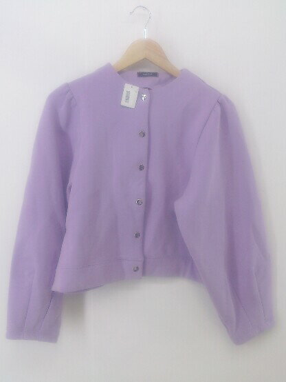 ◇ merlot メルロー 裏起毛 長袖 ジャケット パープル系 レディース P 【中古】
