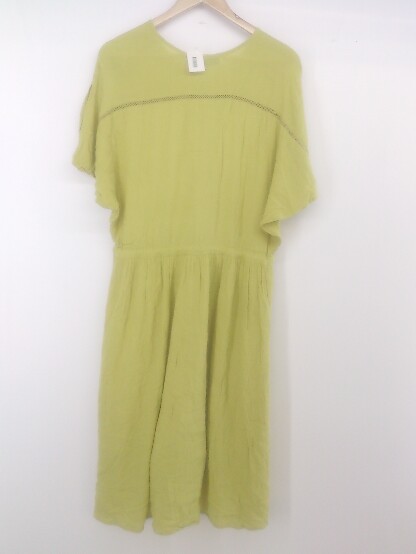 ◇ Sonny Label サニーレーベル URBAN RESEARCH カットスリーブ 半袖 膝下丈 ワンピース サイズF イエロー系 レディース P 【中古】